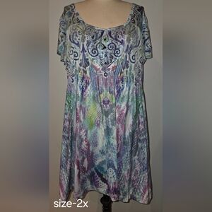 Apt. 9 Women's Blouse with Multicolor Abstract Design